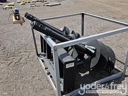 Unused Auger to suit Skidsteer c/w 3 Auger Bits 12", 10", 20"