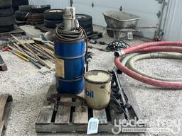 Oil Drum, c/w Dolly, Buckets (Pallet of)