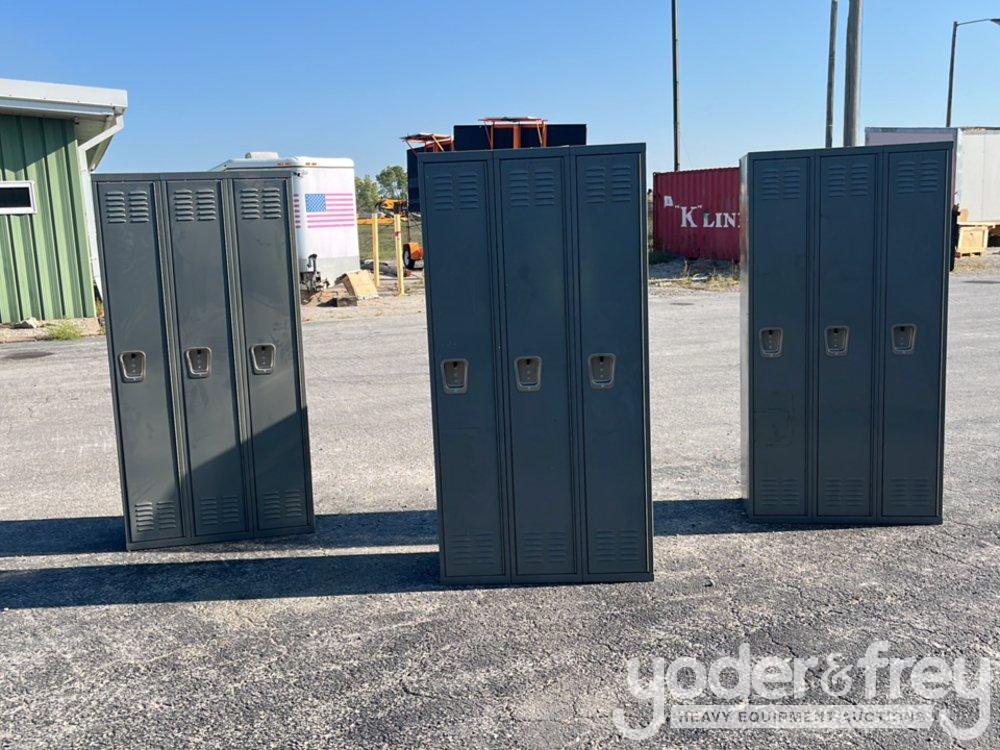 72 x 36 Metal Locker Trio Sets (3 of)
