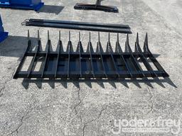 Unused 70" Root Rake to suit Skidsteer