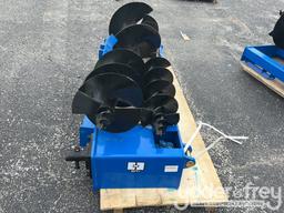 Unused GIYI Auger Set, with 8"/12"/16" Auger to suit Skidsteer, 1" Pin Diameter (3 of)