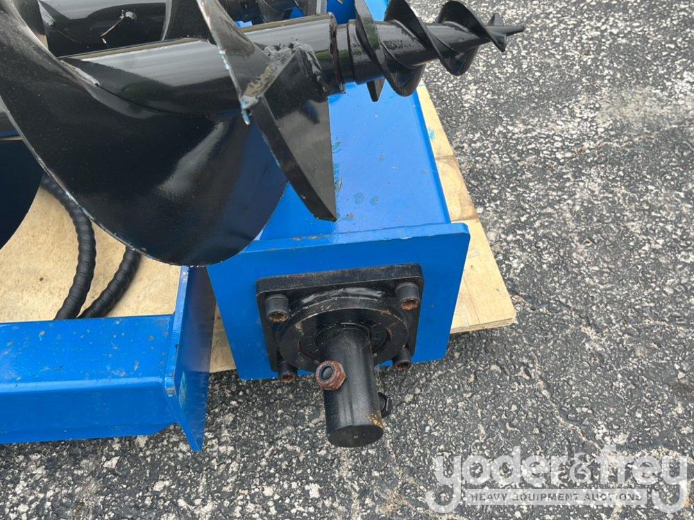 Unused GIYI Auger Set, with 8"/12"/16" Auger to suit Skidsteer, 1" Pin Diameter (3 of)