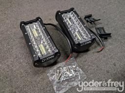 Unused 7" 60W LED Light Bar, Mounting Brackets, IP68 Waterproof (2 of)