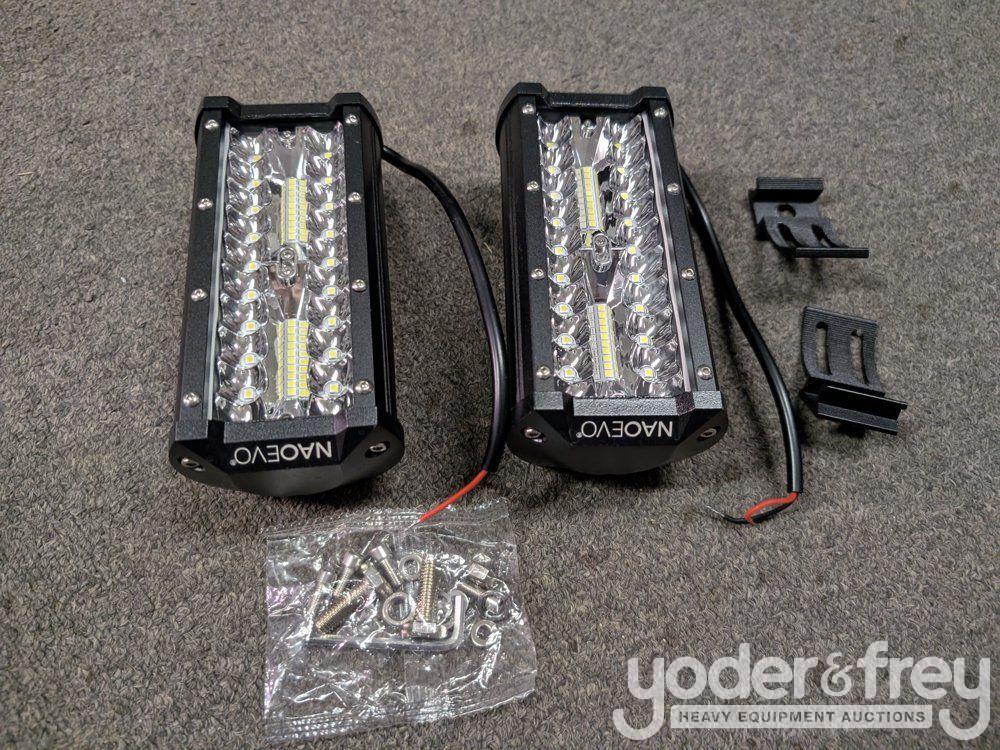 Unused 7" 60W LED Light Bar, Mounting Brackets, IP68 Waterproof (2 of)