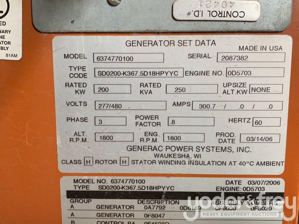 2006 Generac 6374770100