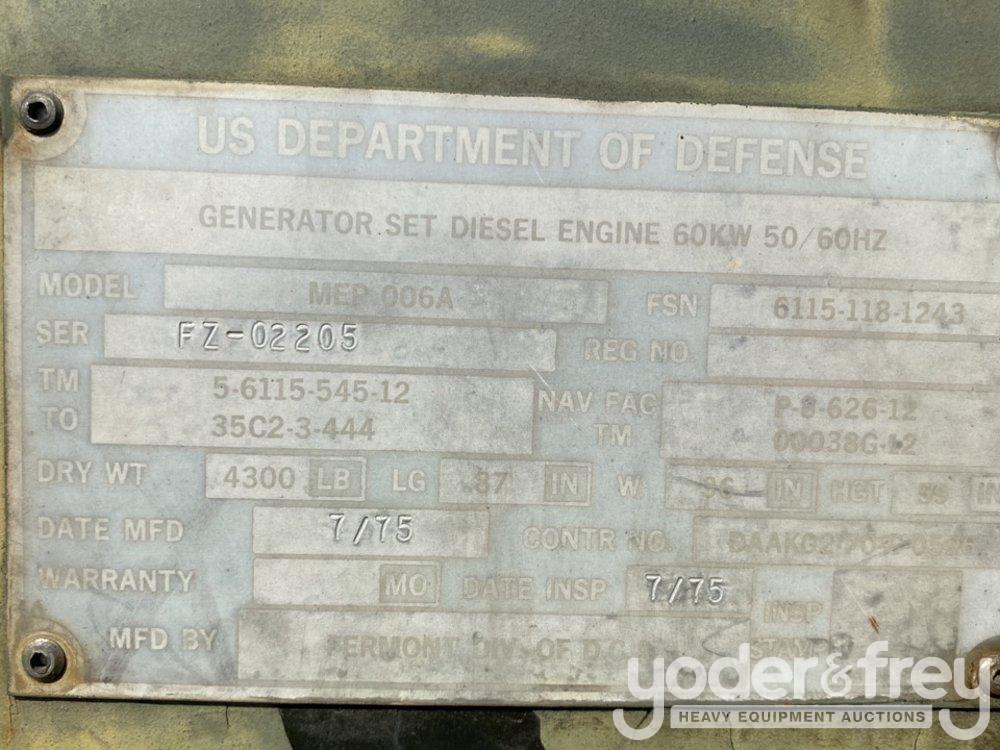 Trailer Mounted 50-60KW Generator, Cummins Diesel Engine