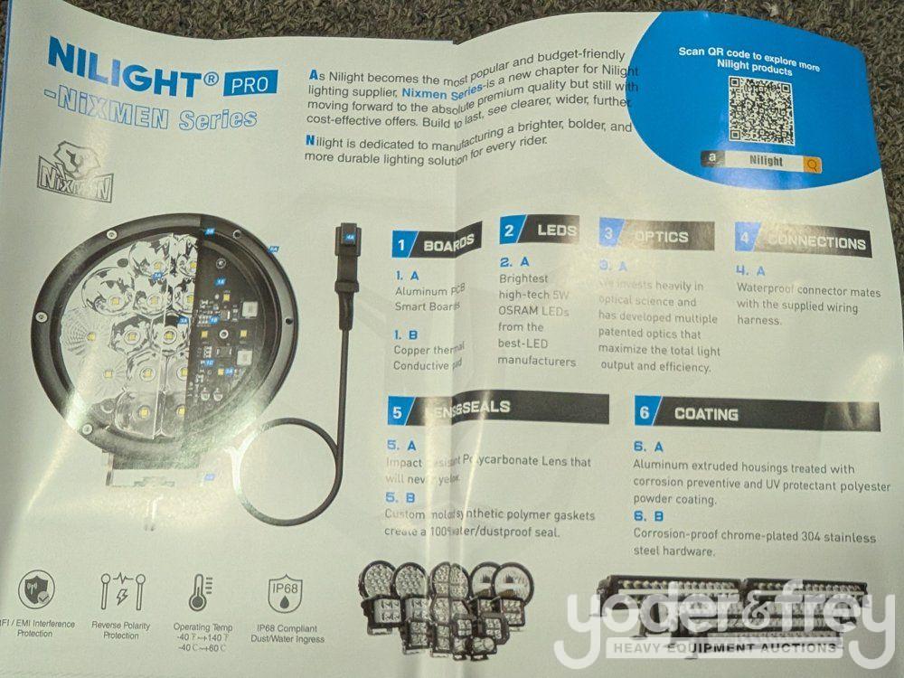 Unused 20" 180W Combo Beam LED Light Bar, Mounting Brackets, IP68 Waterproof