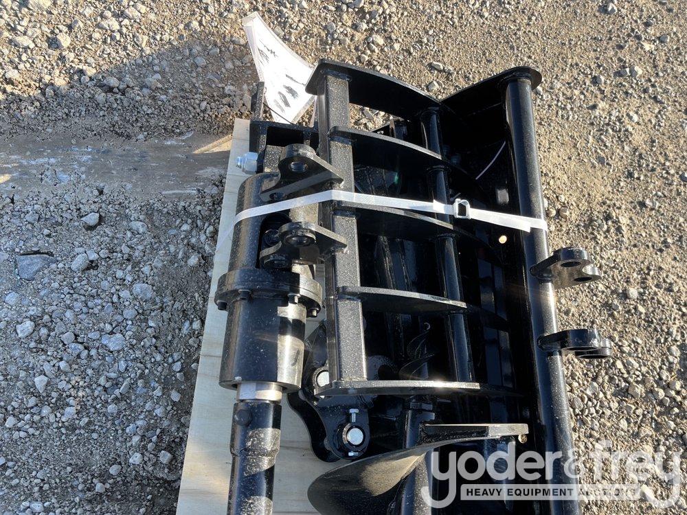 Unused 2025 Miva Set of (8) Attachments Quick Hitch, Rake, Ripper, Auger, 12”...... Auger Rod, 8”...