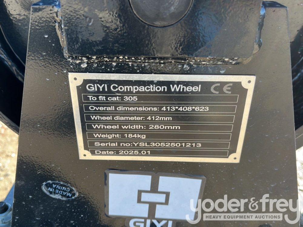 Unused 2025 GIYI Compaction Wheel to suit 305 Excavator