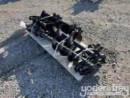 Unused 2025 Miva Set of (8) Attachments Quick Hitch, Rake, Ripper, Auger, 12”...... Auger Rod, 8”...