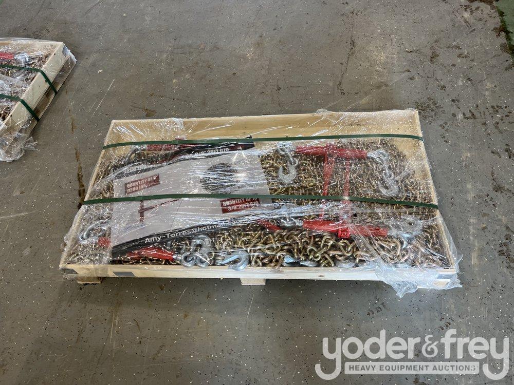 Unused 2025 9200lbs Ratchet Binder (5 of) 3/8" 20' G70 Chain (10 of)