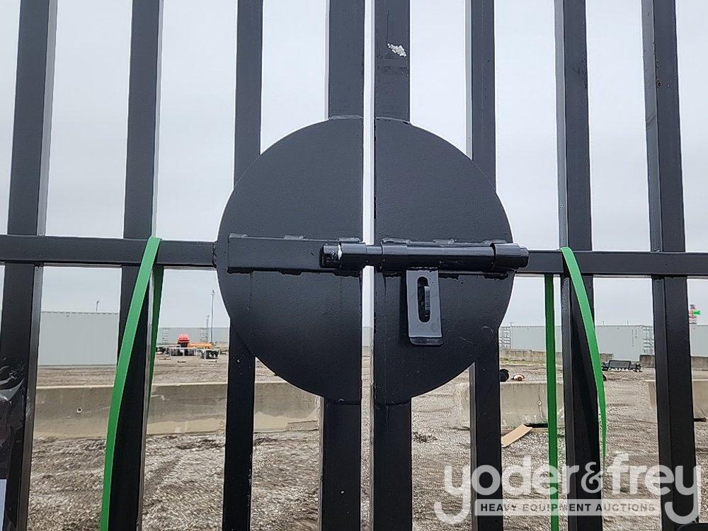 Unused 20' Iron Gate, Single Arc (Deer Design)(Damaged)