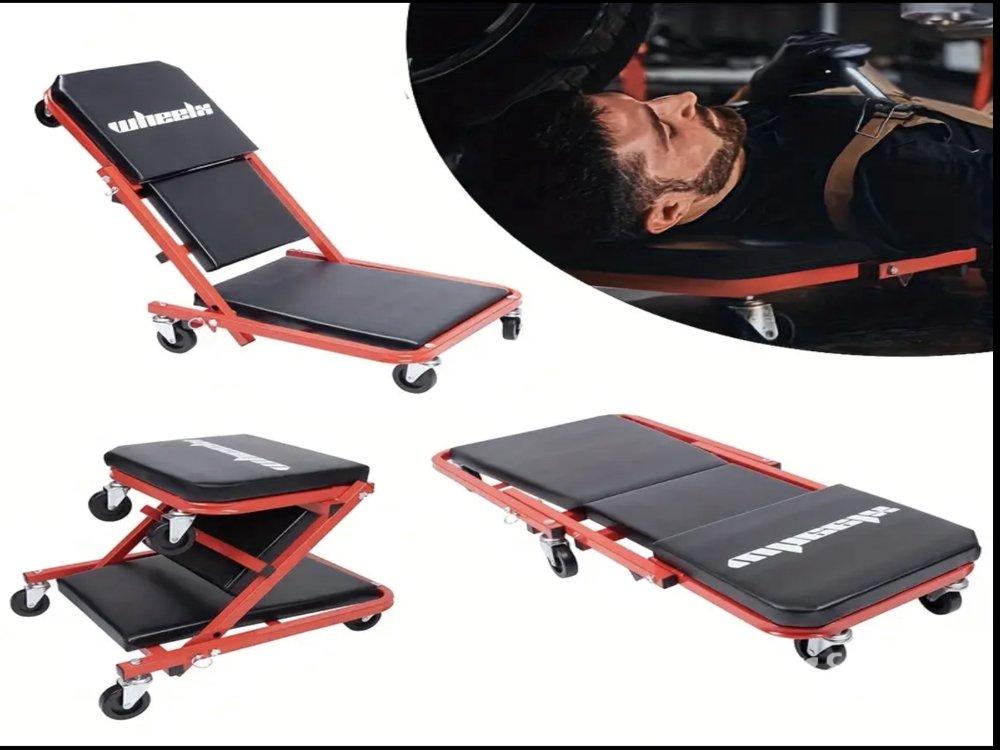 Unused 150kg Adjustable Folding Mechanics Creeper
