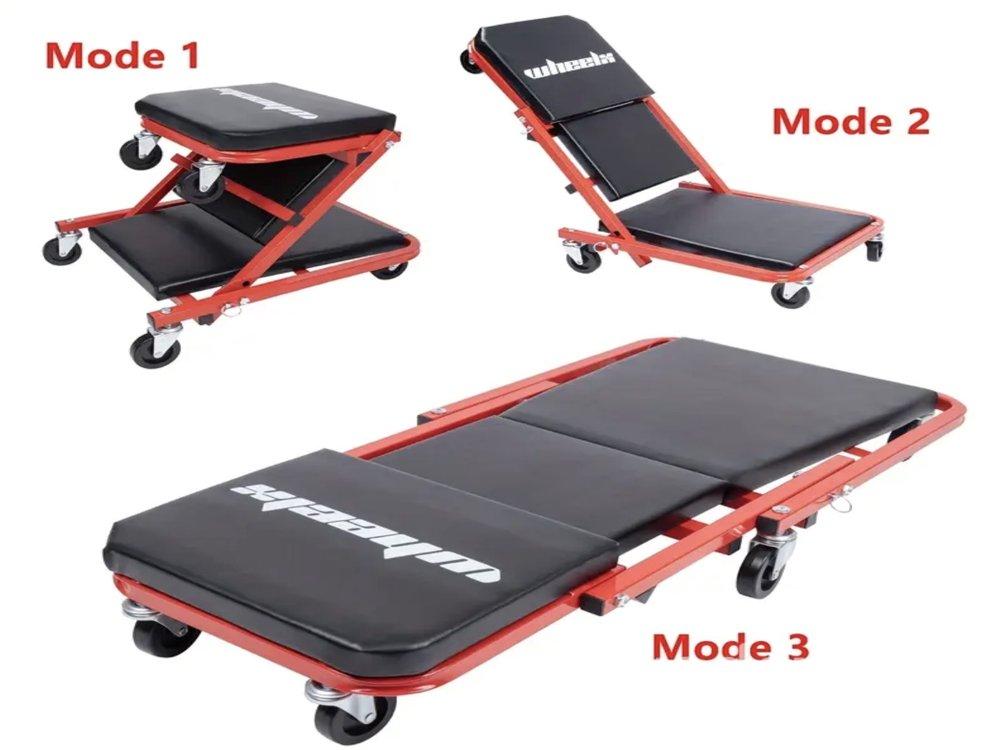Unused 150kg Adjustable Folding Mechanics Creeper