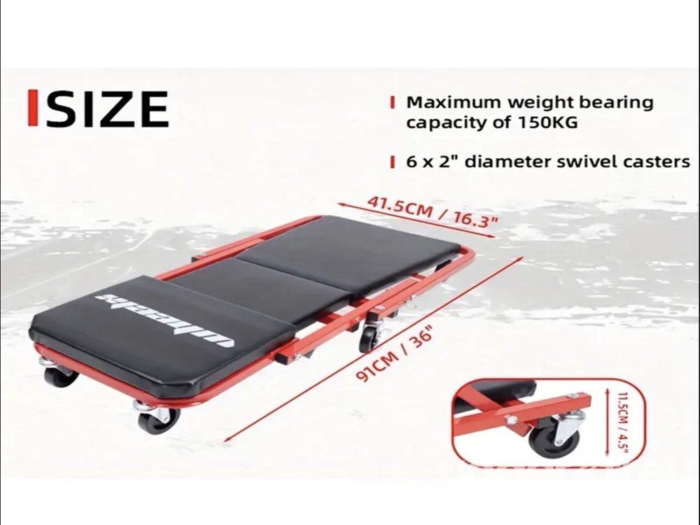 Unused 150kg Adjustable Folding Mechanics Creeper