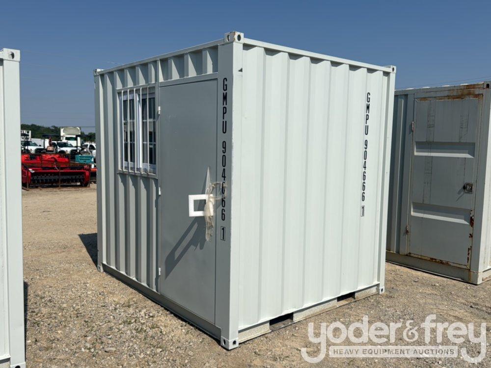 9' Container c/w End Doors, 1 Door, 1 Window, Fork Pockets
