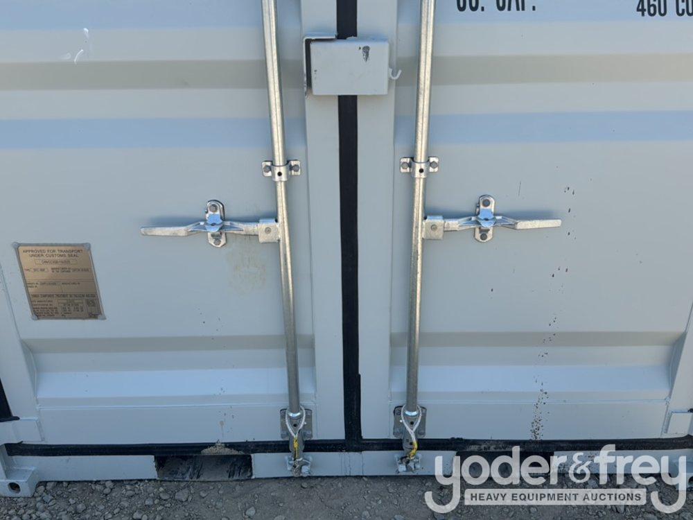 9' Container c/w End Doors, 1 Door, 1 Window, Fork Pockets