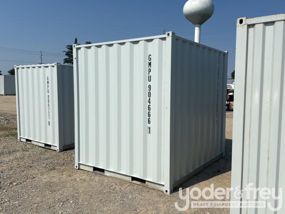 9' Container c/w End Doors, 1 Door, 1 Window, Fork Pockets
