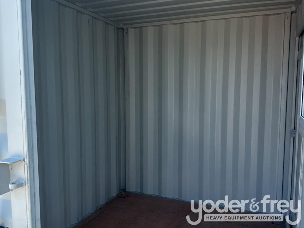 9' Container c/w End Doors, 1 Door, 1 Window, Fork Pockets