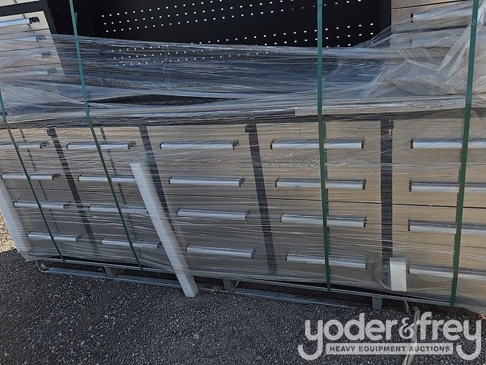 Unused 2025 9.5' Work Bench With 30 Drawers, Packed In Plastics, Drawers With Lock And Anti-Slip Inn