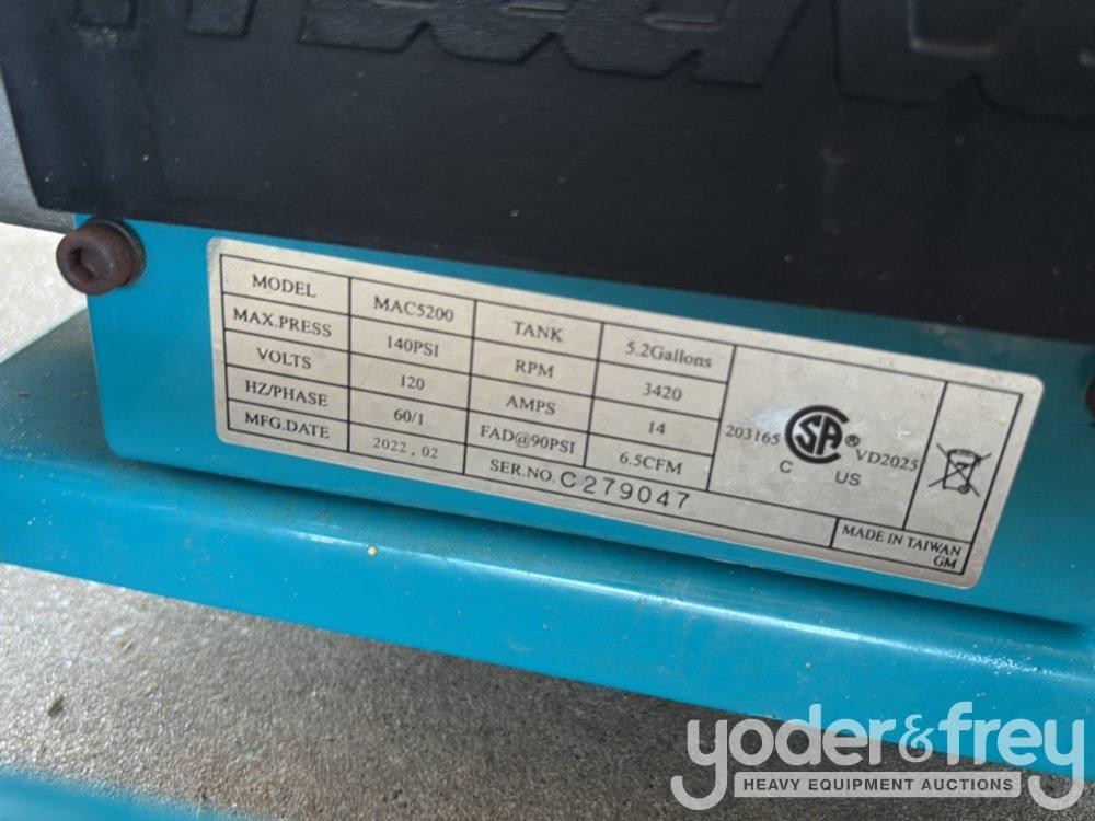 Mac5200 Makita 3hp 6gal Professional Contractor Grade Air Compressor
