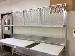 8' poly top table with shelf