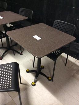 2' brown square table