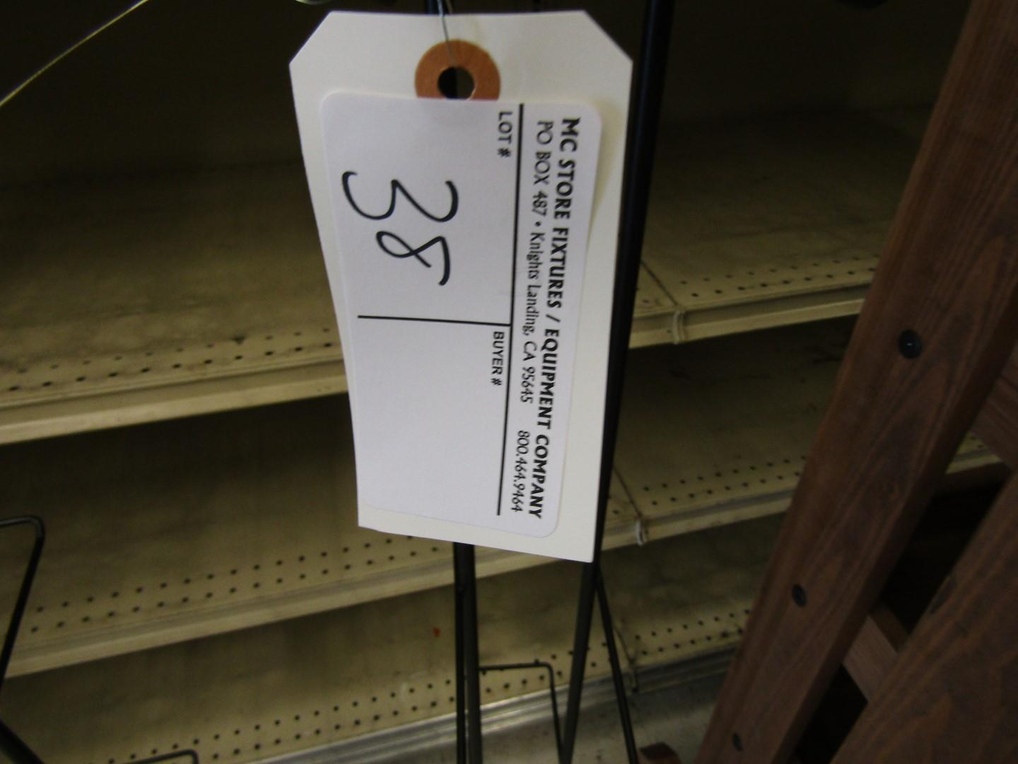 3' 9" HIGH BLACK METAL DISPLAY STAND