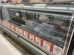 8' Marc curved glass service meat case