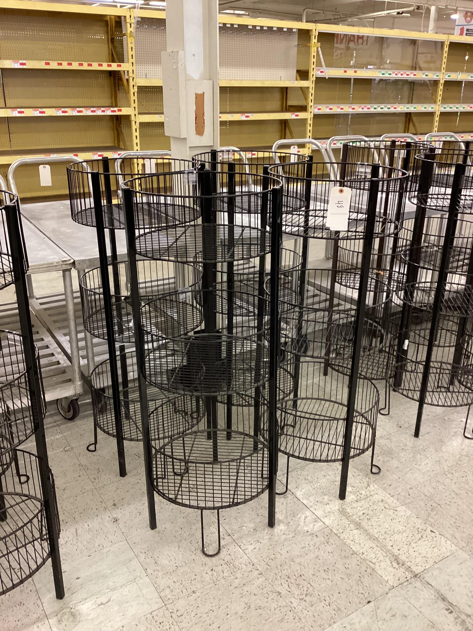 4 ROUND BASKET DISPLAY STANDS