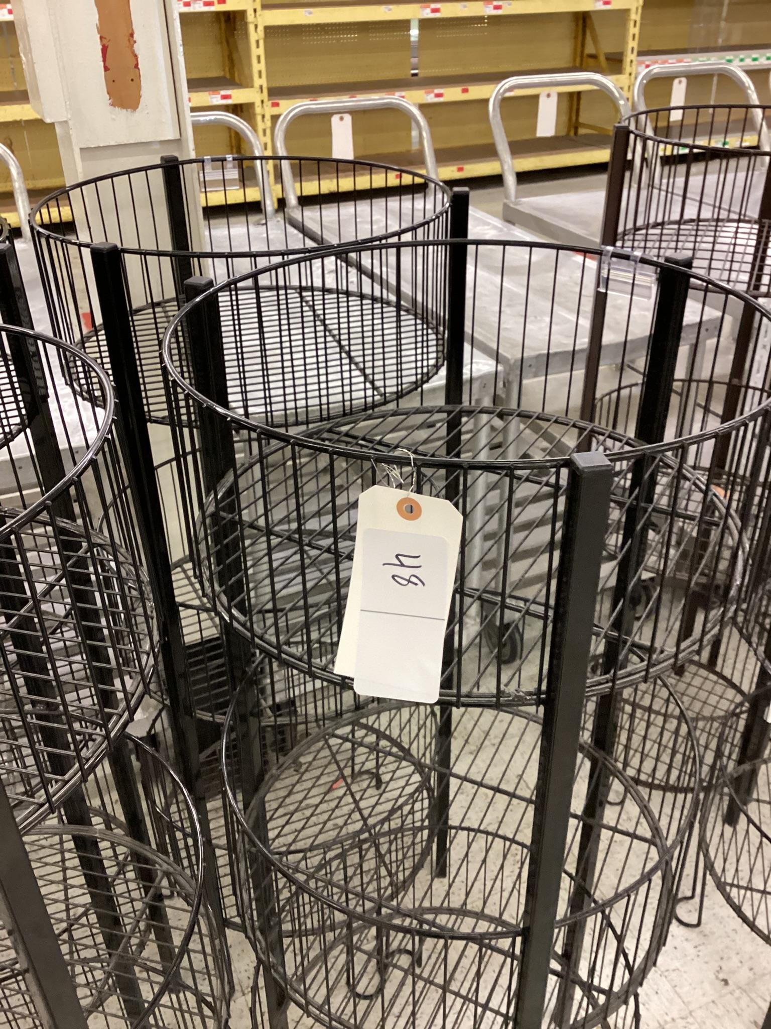 4 ROUND BASKET DISPLAY STANDS