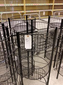 4 ROUND BASKET DISPLAY STANDS