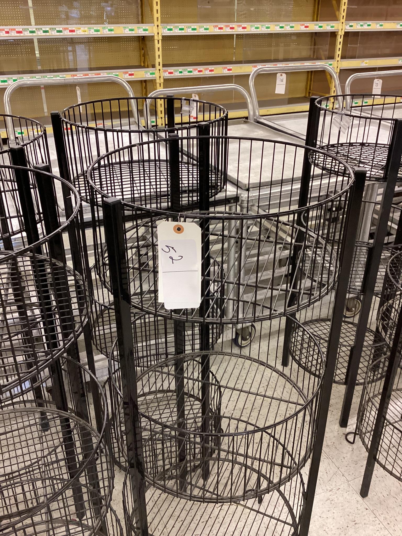 4 ROUND BASKET DISPLAY STANDS
