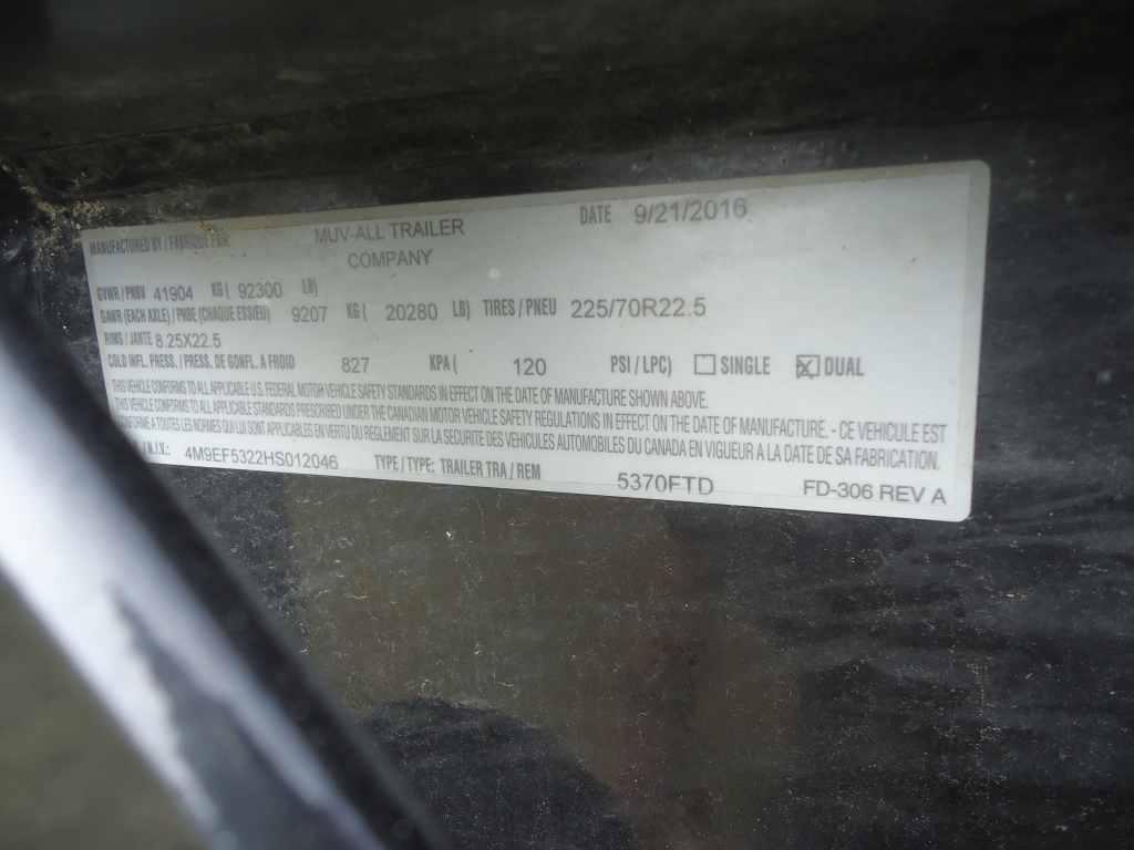 Muv-All flatbed semi trailer