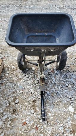 Brinly Tow Spreader and Wheelbarrow