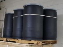 5 ULine 55 Gallon Plastic Drums