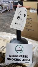 Industrial Ash Tray and Smoking Signs