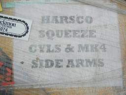 PALLET WITH HARSCO SQUEEZE CYLINDERS & MARK IV SIDE ARMS