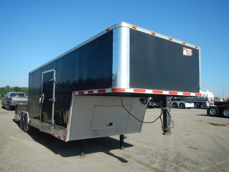 2012 FREEDOM COMBO TRAILER,  TANDEM AXLE, 1/2 ENCOLES, 1/2 OPEN, FOLDING GA