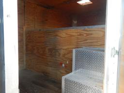 2012 FREEDOM COMBO TRAILER,  TANDEM AXLE, 1/2 ENCOLES, 1/2 OPEN, FOLDING GA