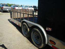2012 FREEDOM COMBO TRAILER,  TANDEM AXLE, 1/2 ENCOLES, 1/2 OPEN, FOLDING GA