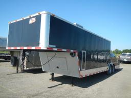 2012 FREEDOM COMBO TRAILER,  TANDEM AXLE, 1/2 ENCOLES, 1/2 OPEN, FOLDING GA
