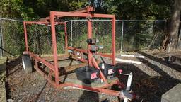 SHOPBUILT OUTER-TIRE BALL HITCH BOX SETTER TRAILER WITH WINCHES S# N/A