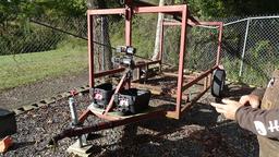 SHOPBUILT OUTER-TIRE BALL HITCH BOX SETTER TRAILER WITH WINCHES S# N/A