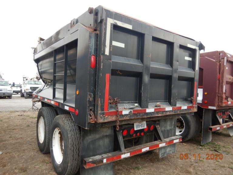 2000 SEI DUMP PUP TRAILER,  12', SPRING SUSPENSION, 24.5 HUB PILOT WHEELS,
