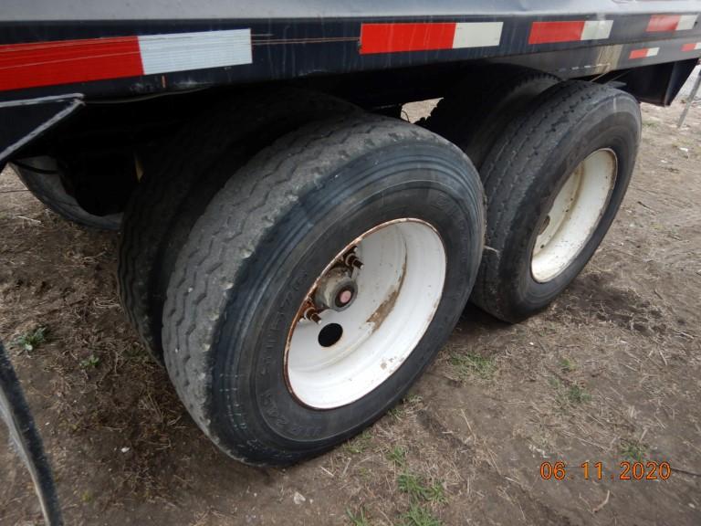 2000 SEI DUMP PUP TRAILER,  12', SPRING SUSPENSION, 24.5 HUB PILOT WHEELS,