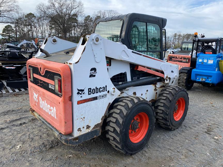 2013 BOBCAT S630 SKID STEER LOADER, 2,660+ hrs,  CAB, AC, A91, HI-FLOW, AUX