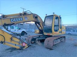 JOHN DEERE 120 EXCAVATOR,  PURCHASE BY UPRR IN 1997, ITEM SELLS AS IS BUT R