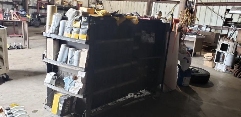 DISPLAY RACKS WITH FILTERS, LIGHTS, TOOLS,  AND MISCELLANEOUS