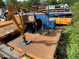 (1) 8'x6' Platform Track cart, Steel Deck w/ 1000# Man lifting frame, Ox/Ac